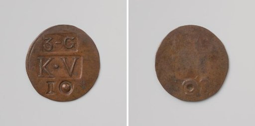 Third establishment of the Veenhuizen colony, house token struck on behalf of the Maatschappij van Weldadigheid, worth ten cents