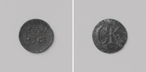 House token struck on behalf of the Society of Benevolence, valued at 1 cent, for the benefit of the Ordinary Colonies