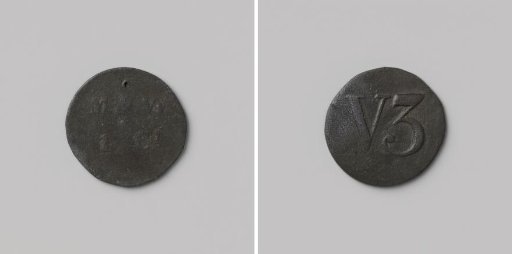 Third establishment of the Veenhuizen penal colony, house token struck by order of the Maatschappij van Weldadigheid, worth 1 cent