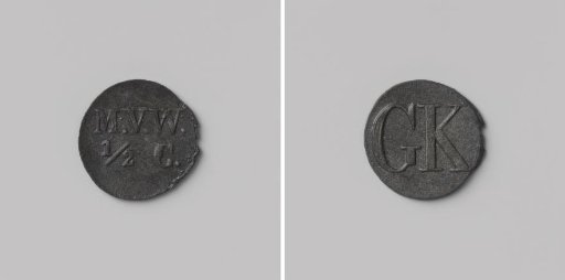 House token struck by order of the Maatschappij van Weldadigheid, worth ½ cent, for the benefit of the Ordinary Colonies
