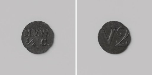 Second establishment of the penal colony Veenhuizen, house token struck by order of the Maatschappij van Weldadigheid, worth ½ cent