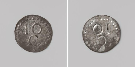 Ommerschans penal colony, house token struck by order of the Society of Benevolence, valued at ten cents