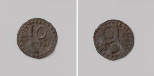 Ommerschans penal colony, house token struck by order of the Society of Benevolence, valued at ten cents