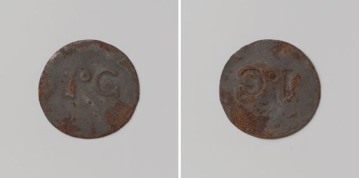 Possibly a payment token of one cent for the prison in Leiden (formerly attributed to the penal colony at Ommerschans, for the Maatschappij van Weldadigheid)