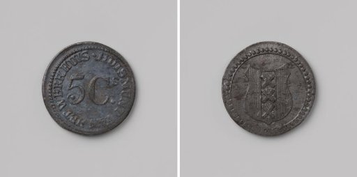 House Token Worth Five Cents, from the Workhouse of Amsterdam