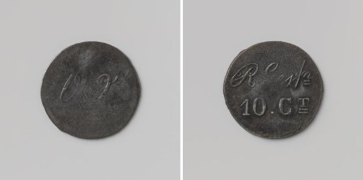 State institutions Ommerschans and Veenhuizen, store card struck by order of the Society of Benevolence worth ten cents