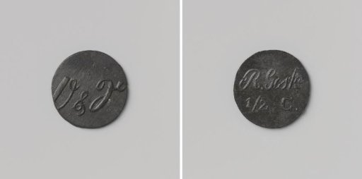 State institutions Ommerschans and Veenhuizen, store card struck by order of the Society of Benevolence worth ½ cent
