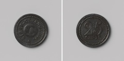 Penal prison in Leeuwarden, store card worth twenty-five cents