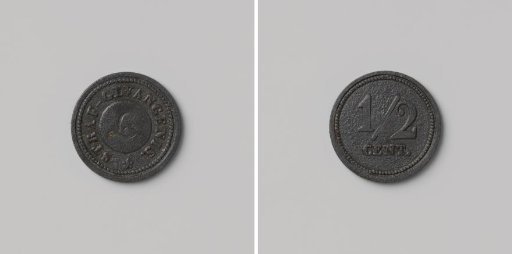 House Token of the Prison in Leeuwarden, Worth Half a Cent