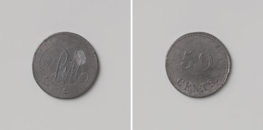 House Token of the Colonies Rijkevorsel and Merksplas of 50 Cents