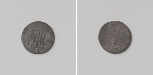House token of the colonies Rijkevorsel and Merksplas worth ½ cent