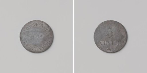 Correctional House of Saint Bernard at Hemiksem, house token worth five cents