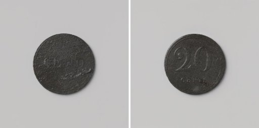 Prison in Ghent, house token worth twenty cents