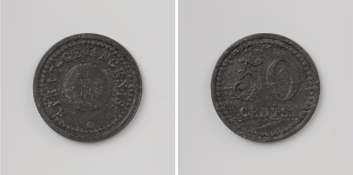 Military prison in Leiden, house token worth fifty cents