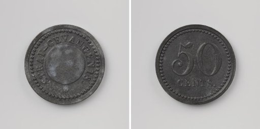 House token of the Woerden prison worth fifty cents