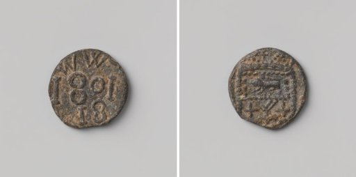 Lead medal for Willemstad with WW 1801 18