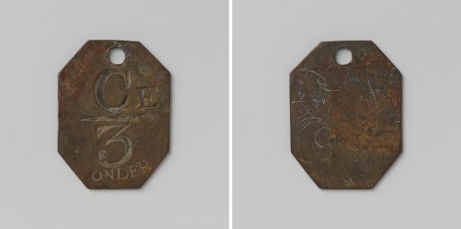 Plate with Inscription Ce 3 Below