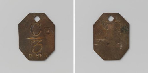 Plate with Inscription Ce 3 Above