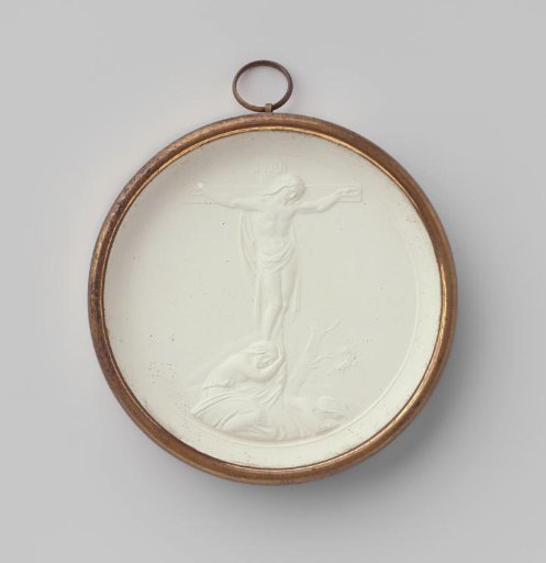 Medallion with a Mourning Woman Before the Crucified Jesus