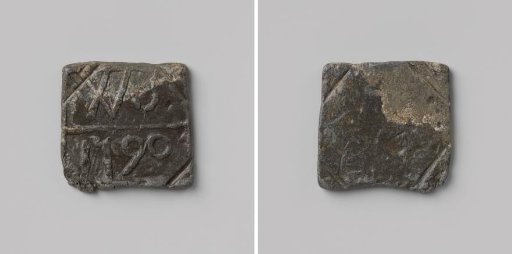 Lead Medal of Unknown Location with Inscription WS 1790