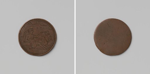 Play token with seated Venus and Amor