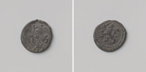 Lead medal for the Kille (Dordtse Kil) with K 1785 24 S