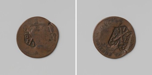 Leiden Lakenloodje, made from a 'Bergische Landesmunze' worth half a stüber