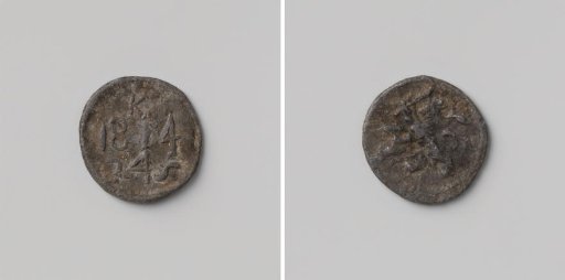 Lead medal of the Kille (Dordtse Kil) with K 1814 24 S
