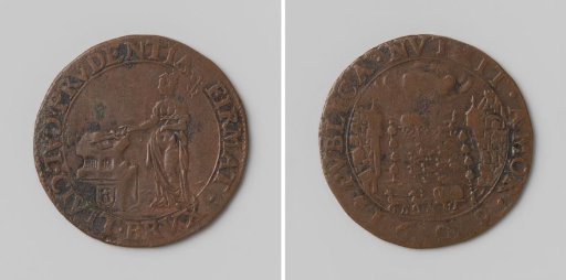 Seal of the treaty between the Republic and the Southern Netherlands concerning toll rights, commemorative medal struck on order of the city of Brussels