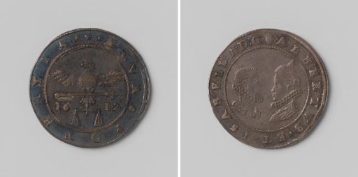 Aken placed under the imperial ban, calculation token in honor of Albert and Isabella of Austria