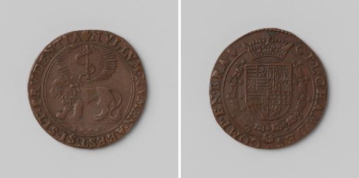 Aken placed under the imperial ban, calculation token struck by order of the Chamber of Accounts of Brabant