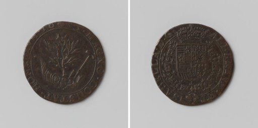 Prosperity of the Southern Netherlands, accounting medal in honor of Albert and Isabella of Austria