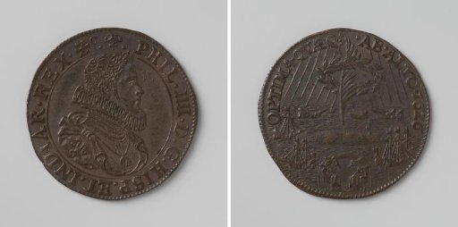 Failed Assassination Attempt by Frederick Henry, Prince of Orange-Nassau, on Hulst, Commemorative Medal Struck in Honor of Philip IV, King of Spain