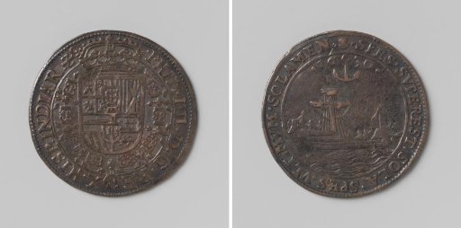 Perilous state of the Southern Netherlands, commemorative medal in honor of Philip IV, King of Spain