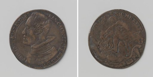 Victory over the Dutch fleet under Admiral de Pater, commemorative medal in honor of Philip IV, King of Spain