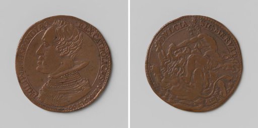 Victory over the Dutch fleet under Admiral de Pater, commemorative medal in honor of Philip IV, King of Spain