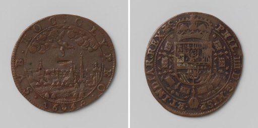 Peace of Münster, calculation medal struck in honor of Philip IV, King of Spain, by order of the city of Brussels