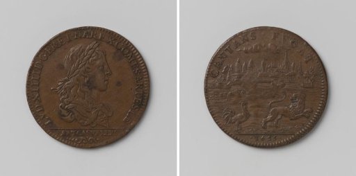 Capture of Quesnoy, Commemorative Medal Struck in Honor of Louis XIV, King of France