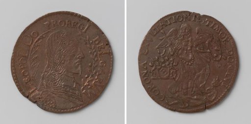 Departure of Archduke Leopold William from the Southern Netherlands, commemorative medal by Frederik de Marselaer, magistrate of the treasury of Brussels