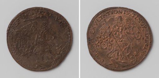 Departure of Archduke Leopold William from the Southern Netherlands, commemorative medal by Frederik de Marselaer, magistrate of the treasury of Brussels