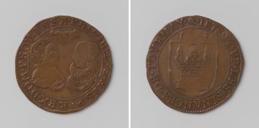 Philip IV and Maria Anna of Austria, King and Queen of Spain, Counterfeit Medal Struck by Order of the Chamber of Accounts of Tournai