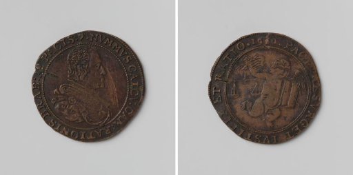 Peace of the Pyrenees between France and Spain, counter-strike medal struck by order of the Chamber of Accounts of Brabant, in honor of Philip IV, King of Spain