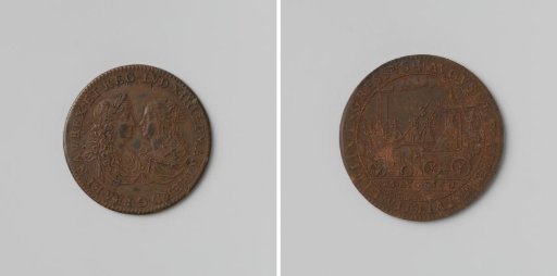 Arrival of Maria Theresa in Paris, commemorative medal struck in honor of Louis XIV and Maria Theresa, King and Queen of France