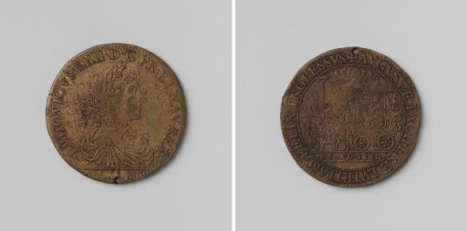 Arrival of Maria Theresa in Paris, commemorative medal struck in honor of Louis XIV, King of France