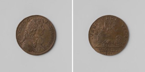 Franche-Comté conquered in ten days, commemorative medal struck in honor of Louis XIV, King of France