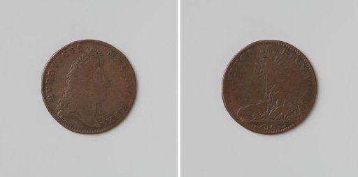 The Netherlands conquered by France, commemorative medal struck in honor of Louis XIV, King of France