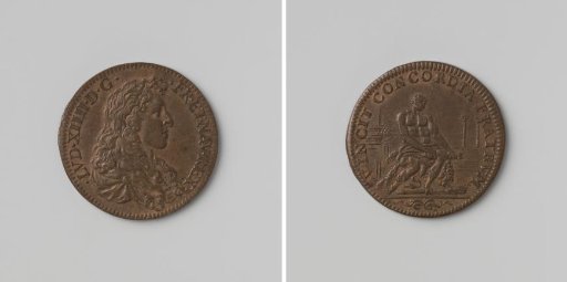 Victory over the Triple Alliance, commemorative medal struck in honor of Louis XIV, King of France