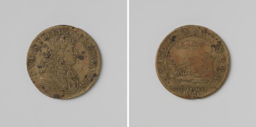 Besançon retaken by the French, commemorative medal struck by order of Louis XIV, King of France