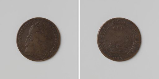 Besançon retaken by the French, commemorative medal struck by order of Louis XIV, King of France