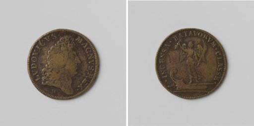 Burning of the Dutch fleet at Tobago, commemorative medal struck in honor of Louis XIV, King of France